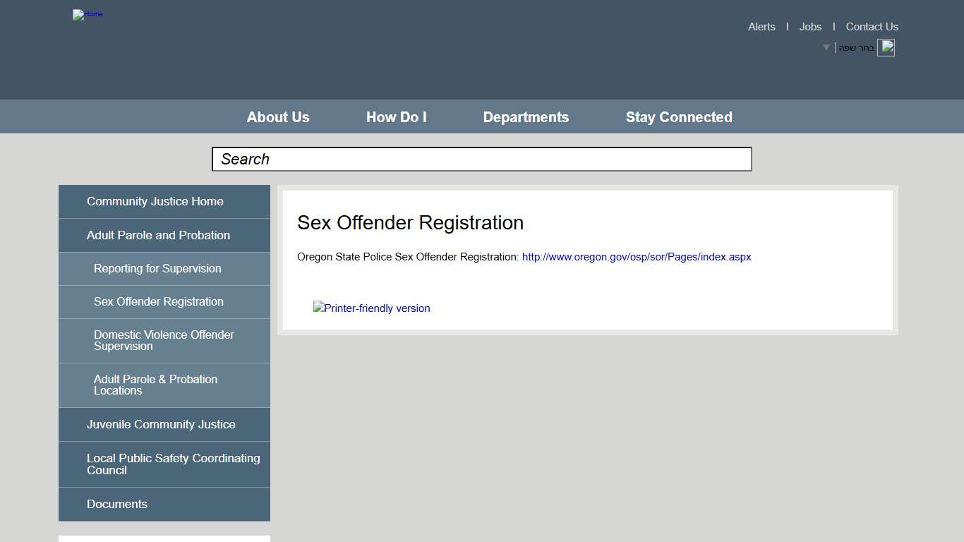 Sex Offender Registration Deschutes County Oregon